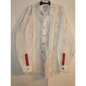 Bare Fox men's button-down dress shirt, embroidered, 2XL, western, celebration